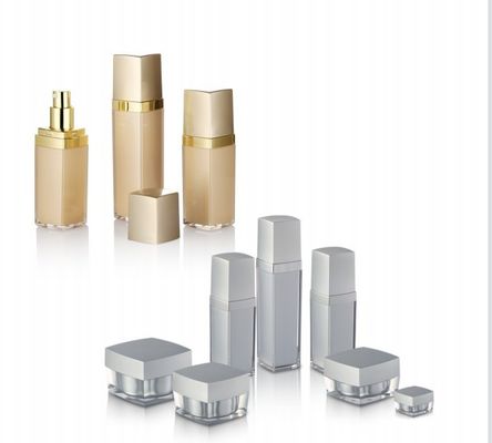 Giá tốt Chai đựng kem dưỡng da mặt hai lớp hình vuông, chai đựng mỹ phẩm có nắp đen trực tuyến